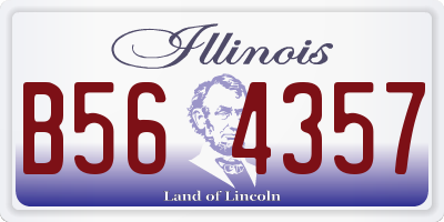 IL license plate B564357