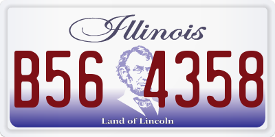 IL license plate B564358