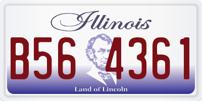 IL license plate B564361