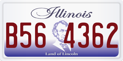 IL license plate B564362