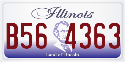 IL license plate B564363