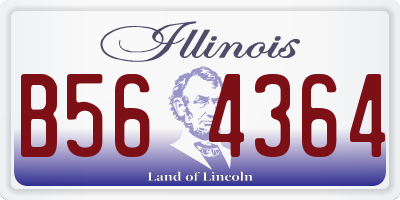 IL license plate B564364