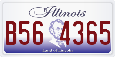 IL license plate B564365