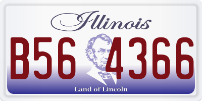 IL license plate B564366