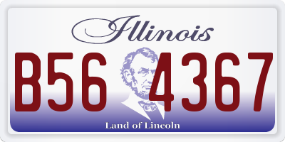 IL license plate B564367