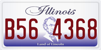 IL license plate B564368