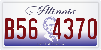 IL license plate B564370