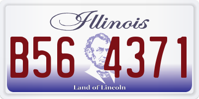 IL license plate B564371
