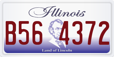 IL license plate B564372