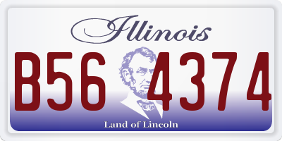 IL license plate B564374