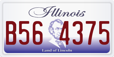 IL license plate B564375