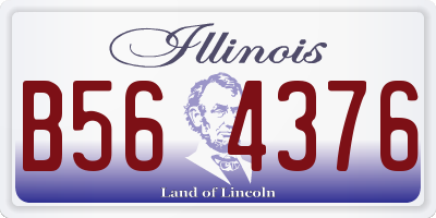 IL license plate B564376