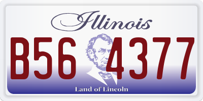 IL license plate B564377