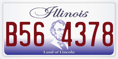 IL license plate B564378