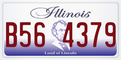 IL license plate B564379