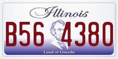 IL license plate B564380