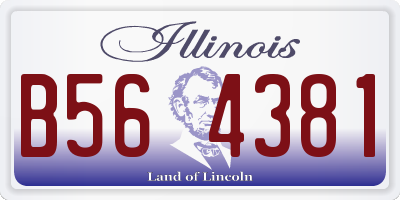 IL license plate B564381