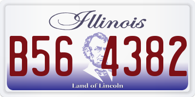 IL license plate B564382