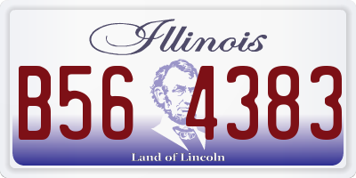 IL license plate B564383