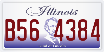 IL license plate B564384