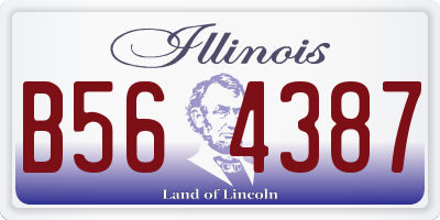IL license plate B564387