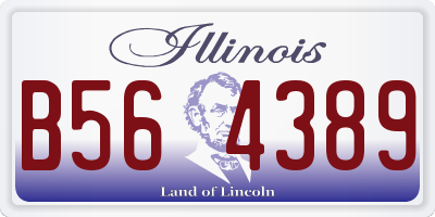 IL license plate B564389