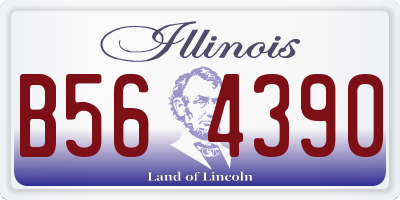 IL license plate B564390
