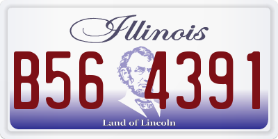 IL license plate B564391