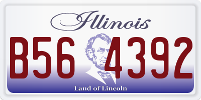 IL license plate B564392