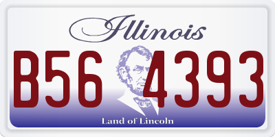 IL license plate B564393