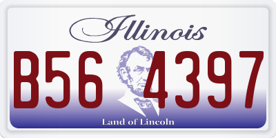 IL license plate B564397