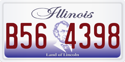 IL license plate B564398