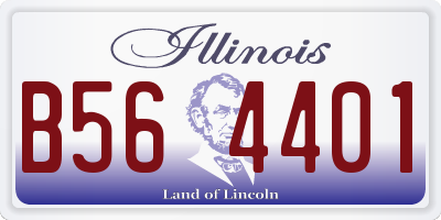 IL license plate B564401