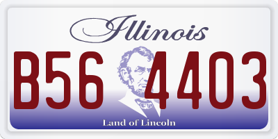 IL license plate B564403