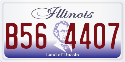 IL license plate B564407
