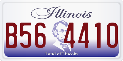 IL license plate B564410