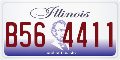 IL license plate B564411