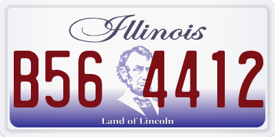 IL license plate B564412