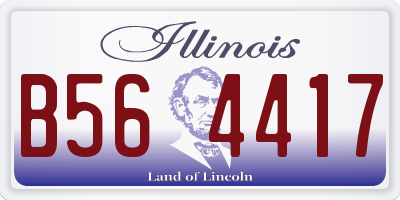 IL license plate B564417