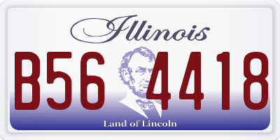 IL license plate B564418