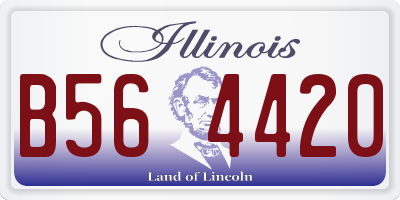 IL license plate B564420