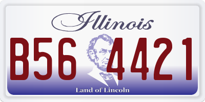 IL license plate B564421