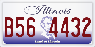 IL license plate B564432