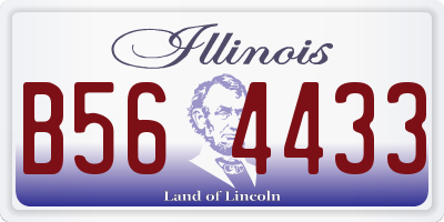 IL license plate B564433
