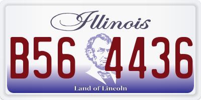 IL license plate B564436