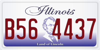 IL license plate B564437
