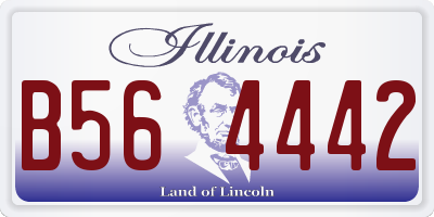 IL license plate B564442