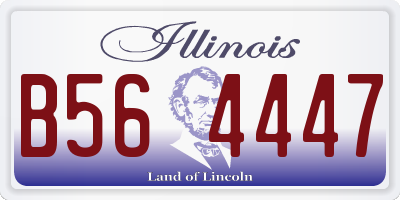 IL license plate B564447