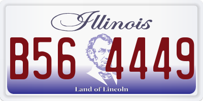IL license plate B564449