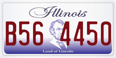 IL license plate B564450